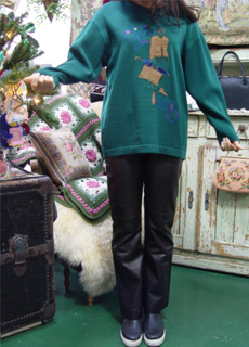 Something Special .. embroidery bluegreen knit    