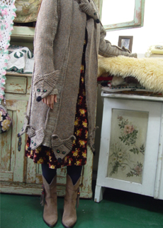 Something Special ...vintage lovelyfox Hand  knit  coat (France)