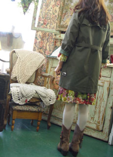 Like the women`s army .. vintage military coat Ⅱ