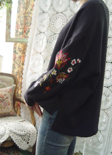 gorgeous  embroidery  cotton black  top