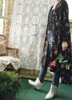 Black floral  Chiffon unbalance dress &amp; coat