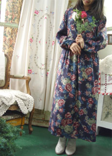   April Story in......antique gorgeous  vintage dress