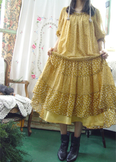 Romantic story in may ..vintage Chiffon dress