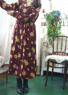 vintage antique  rose dress