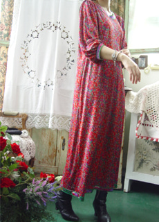 vintage romantic Jersey  long dress