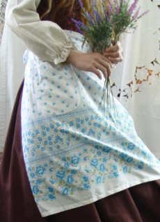 Beauty and the Beast in....Belle&#039;s apron (blue floral)