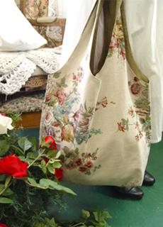 Provence day ... Hand Made romantic LINEN BAG 