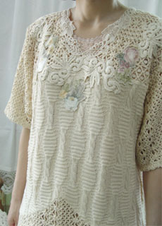 Ivory crochet romantic  Knit  ( Italy ) 