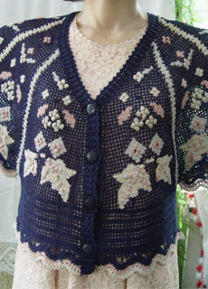 crochet romantic Hand Knit  cape Cardigan