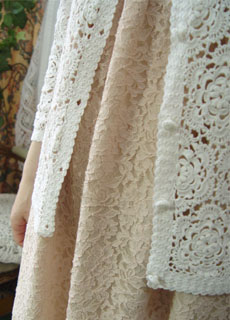 Oh..my vintage crochet  white cardigan   !!!