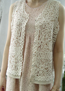Oh..my vintage crochet  ivory  vest  !!!