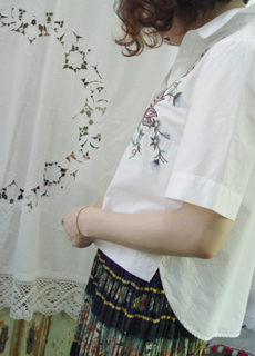 embroidery  White shirt