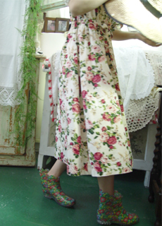 antique rose vintage dress