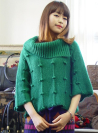 vintage green Hand knit  