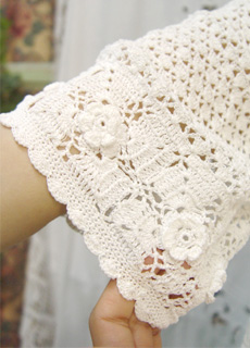 One Summer Night ...crochet white  cdigan