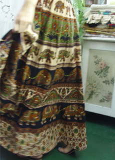 Indian summer cotton full skirt 