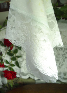 vintage french lace  fabric (butterfly)