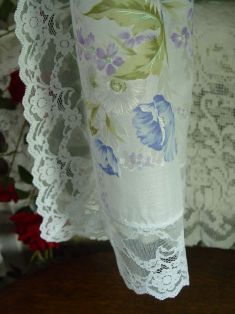 vintage french lace  fabric (garden )