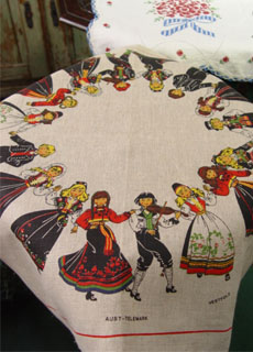 vintage   gorgeous europe folk custom  fabric