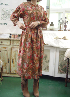  antique floral  romantic  vintage dressⅡ 