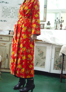 Arabian Nights antiques floral  velvet gown