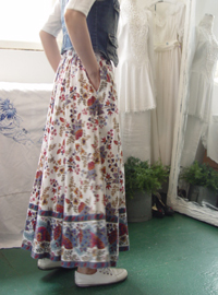 antique floral skirt 