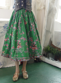 vintage green  skirt 