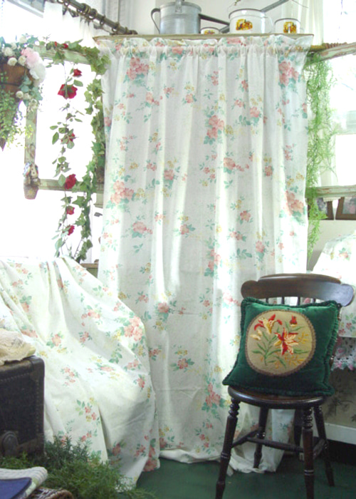 Romantic french vintage flower  Curtain (USA)