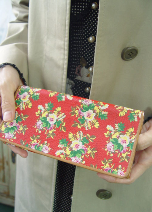 vintage  KENZO  red floral wallet