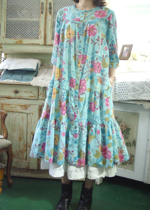 촌스러운 듯  어여쁜   파라다이스  빈티지  드레스 (USA)