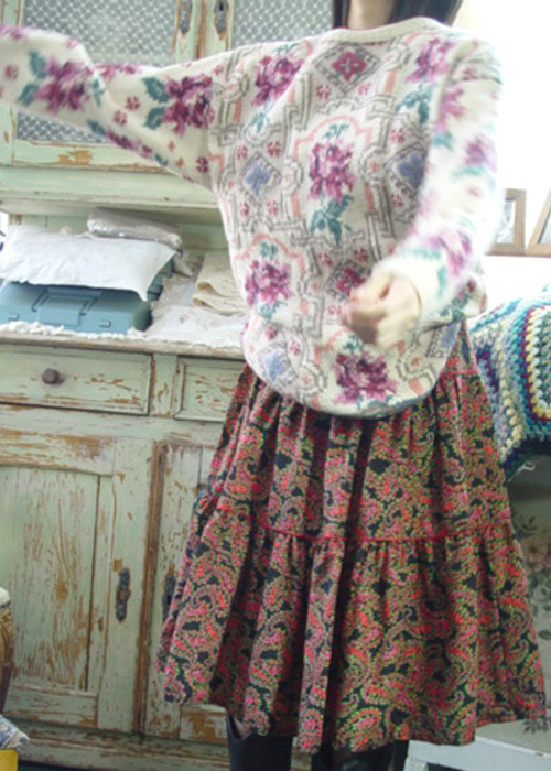 사랑스러운   울 니트  빈티지 스웨터 &amp; 드레스
