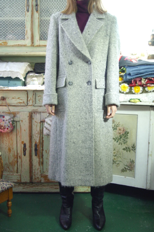 vintage gray  highquality  wool coat