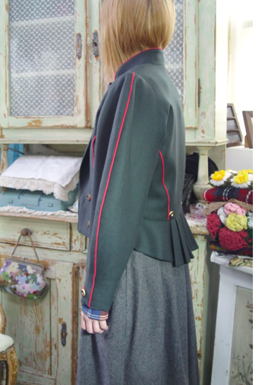antique green highquality wool jacket (europe )
