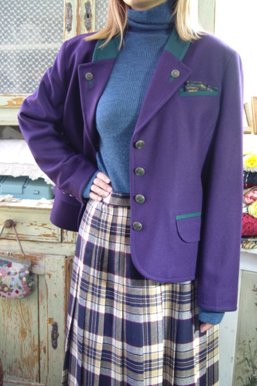 antique violet  highquality wool jacket (europe )