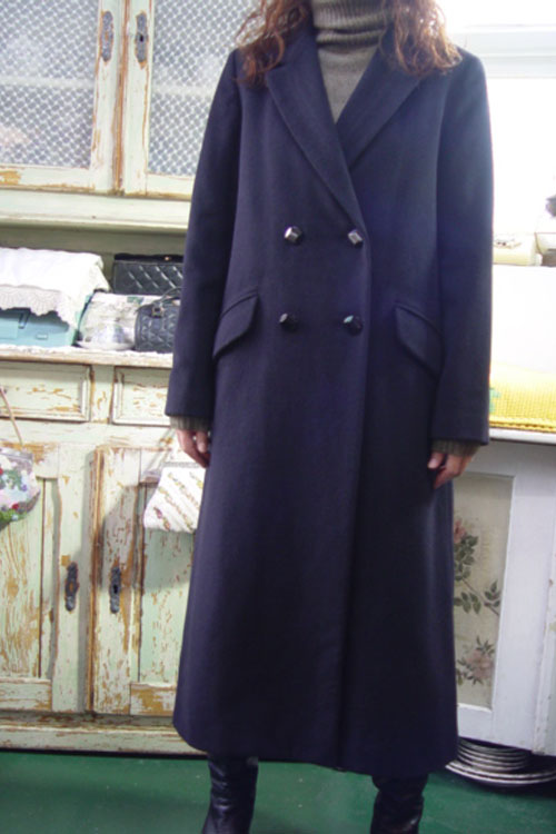 deep navy angora coat