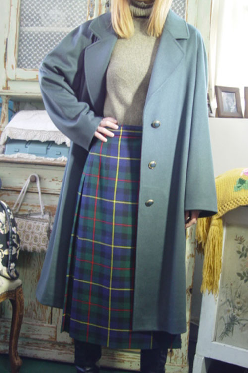 everyday classic Cashmere BLUegreen coat