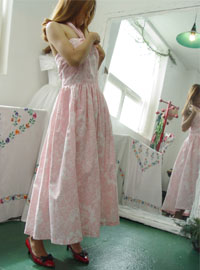 Baby pink halter neck  dress