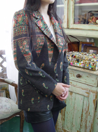 vintage knit   blazer