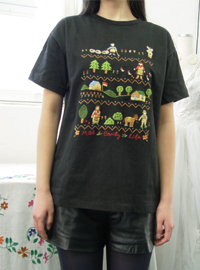 Cuntry embroidery  T-shirt 