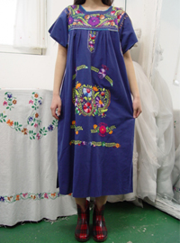 Blue Iris embroidery dress(usa) 