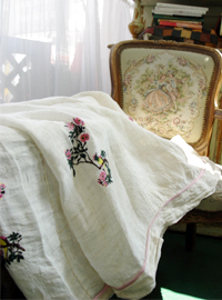 Hemp cloth embroidery