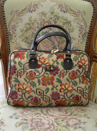 vintage embroidery tote