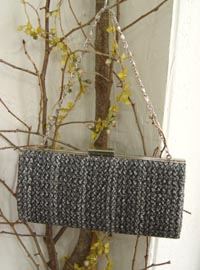 vintage gray  clutch &amp; tote