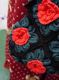 Hand Made Flower knit bag