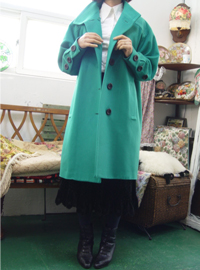 Yvessaint LAUREnt  cashmere Green coat
