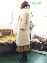 oatmeal vintage mohair coat