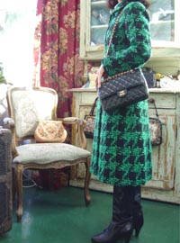 vintage Green tweed coat