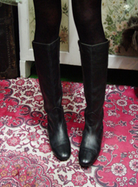 Black   long  boots(235~240)