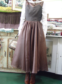  romantic   brown  organza dress   