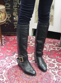 Italy Black long boots (235)   